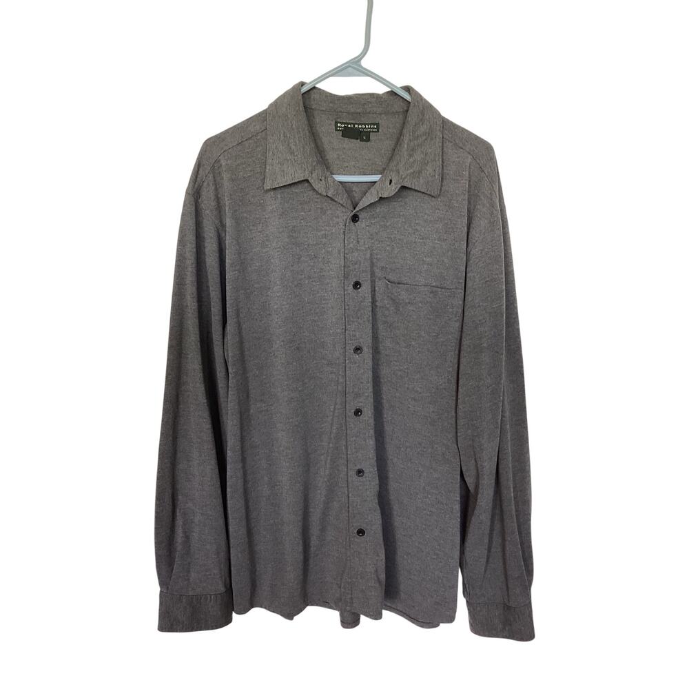 Royal Robbins Men's Long-Sleeve Loose Fit Button-Down Shirt Gray Size Large